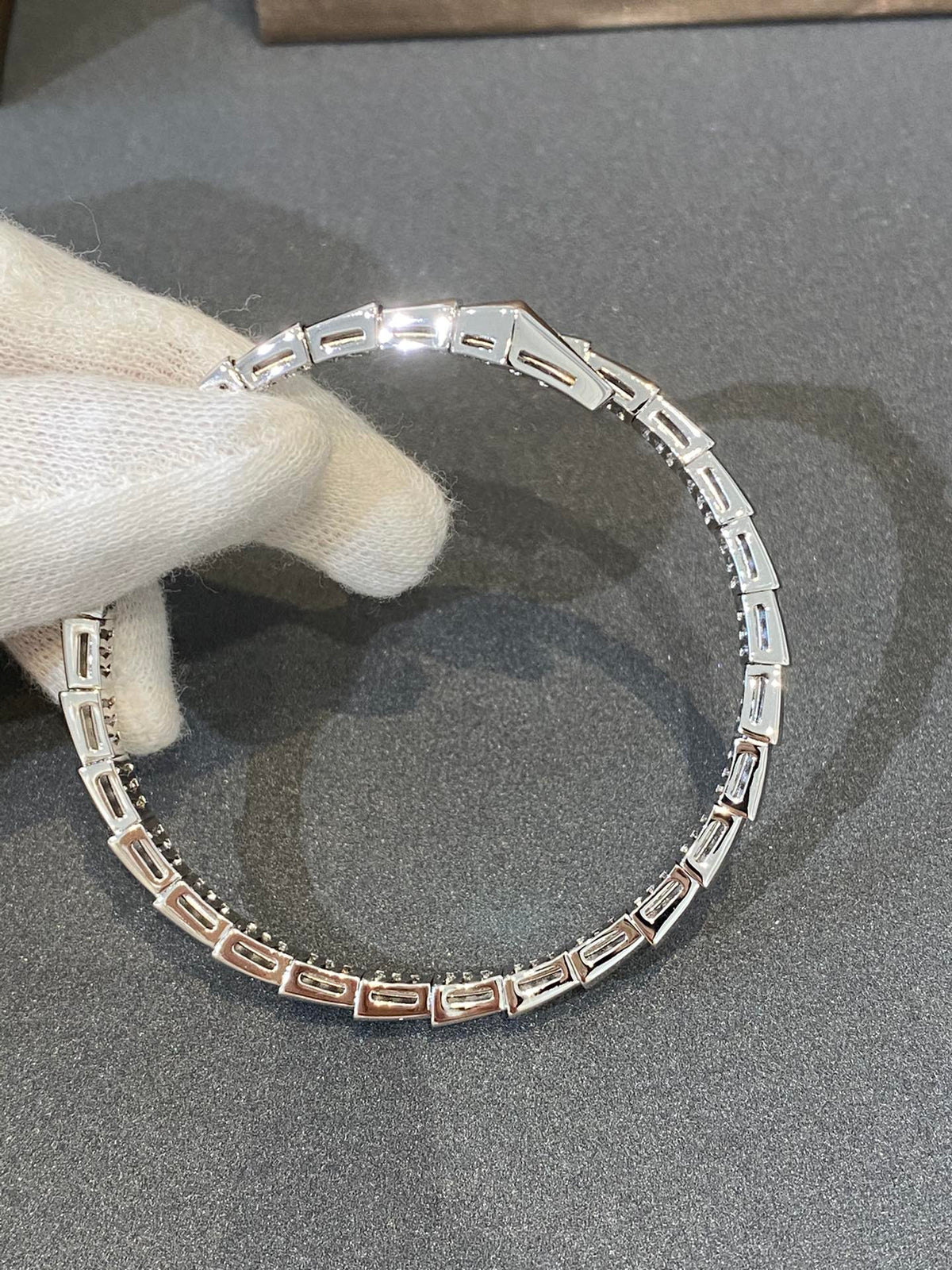 [⭐Reverie Jewels]SERPENTI BRACELET DIAMONDS SILVER