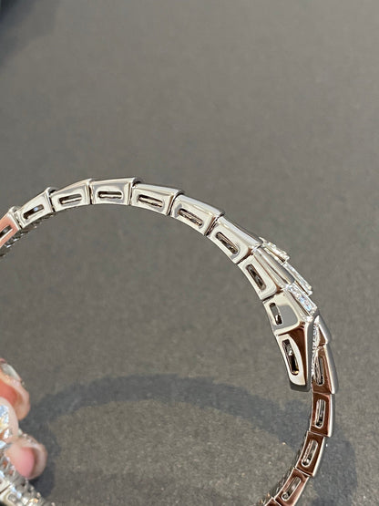 [⭐Reverie Jewels]SERPENTI BRACELET DIAMONDS SILVER