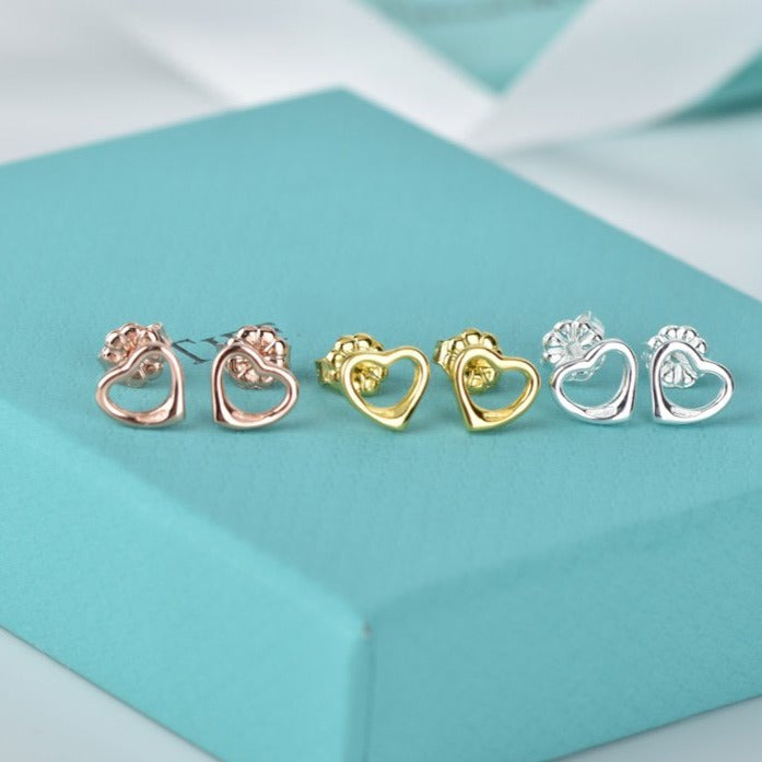 [Reverie Jewels]OPEN HEART STUD EARRINGS