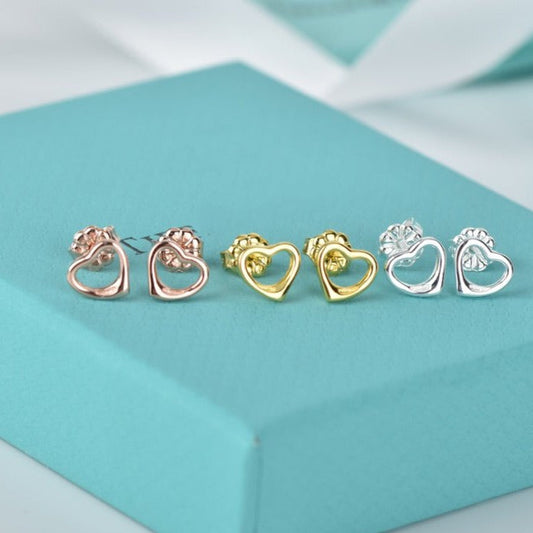 [Reverie Jewels]OPEN HEART STUD EARRINGS