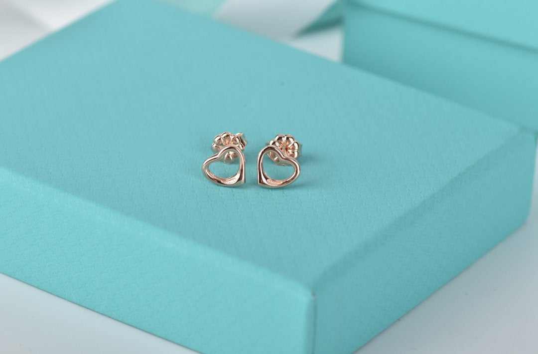 [Reverie Jewels]OPEN HEART STUD EARRINGS