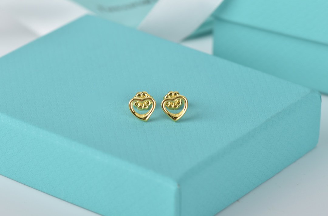 [Reverie Jewels]OPEN HEART STUD EARRINGS
