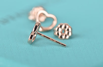 [Reverie Jewels]OPEN HEART STUD EARRINGS
