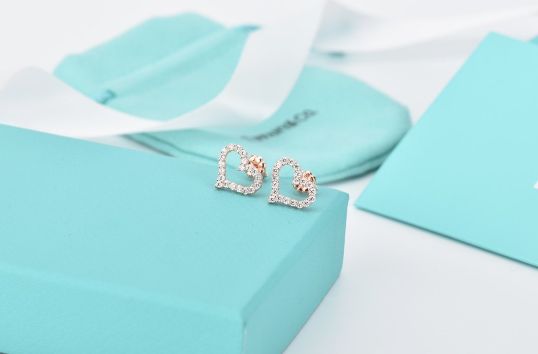 [Reverie Jewels]OPEN HEART STUD DIAMOND EARRINGS