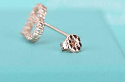 [Reverie Jewels]OPEN HEART STUD DIAMOND EARRINGS