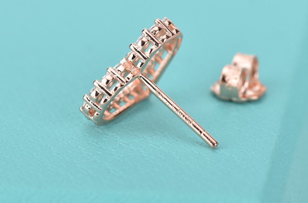 [Reverie Jewels]OPEN HEART STUD DIAMOND EARRINGS