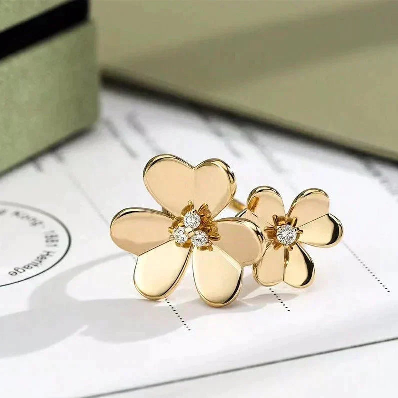 [⭐Reverie Jewels]CLOVER COMOS GOLD DIAMOND RING