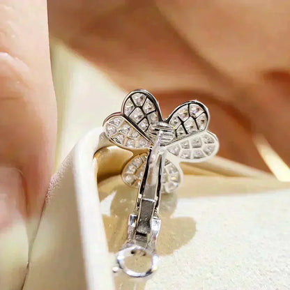 [⭐Reverie Jewels]CLOVER COMOS DIAMOND EARRINGS SILVER