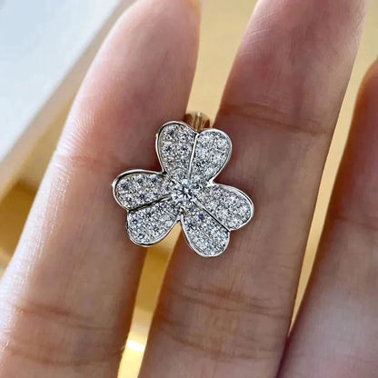 [⭐Reverie Jewels]CLOVER COMOS DIAMOND EARRINGS SILVER