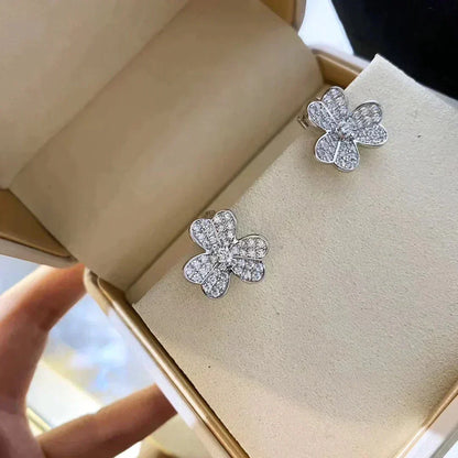 [⭐Reverie Jewels]CLOVER COMOS DIAMOND EARRINGS SILVER