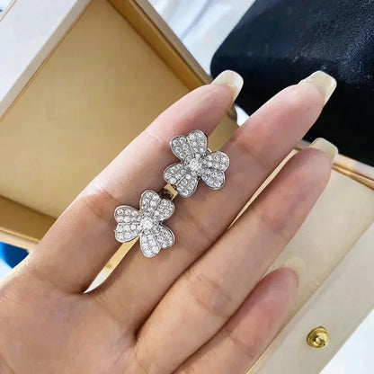 [⭐Reverie Jewels]CLOVER COMOS DIAMOND EARRINGS SILVER