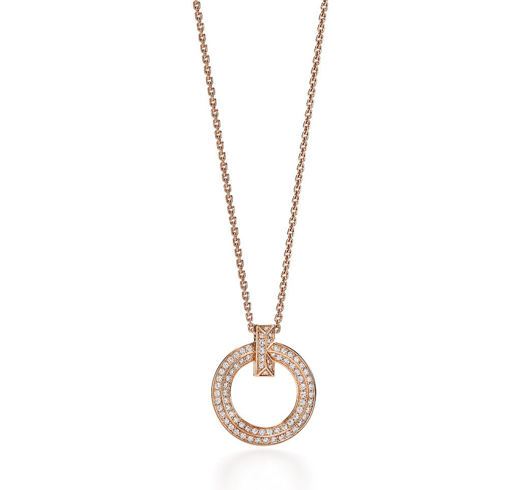 [Reverie Jewels]T CIRCLE PEDANT DIAMOND NECKLACE
