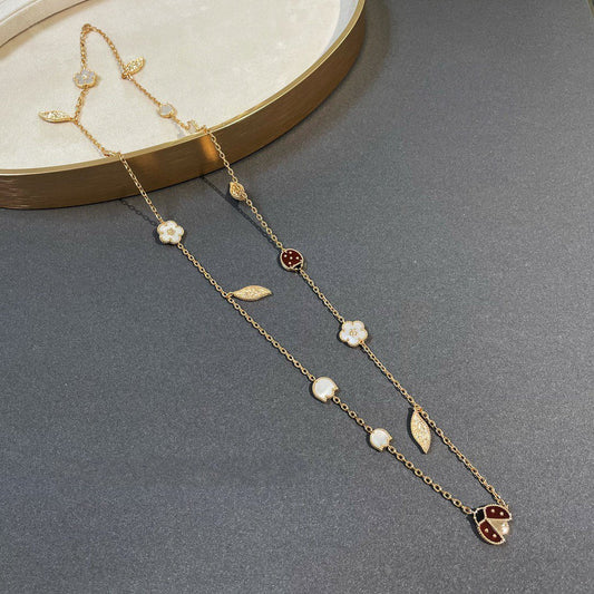 [⭐Reverie Jewels]LUCKY SPRING 15 MOTIFS GOLD NECKLACE