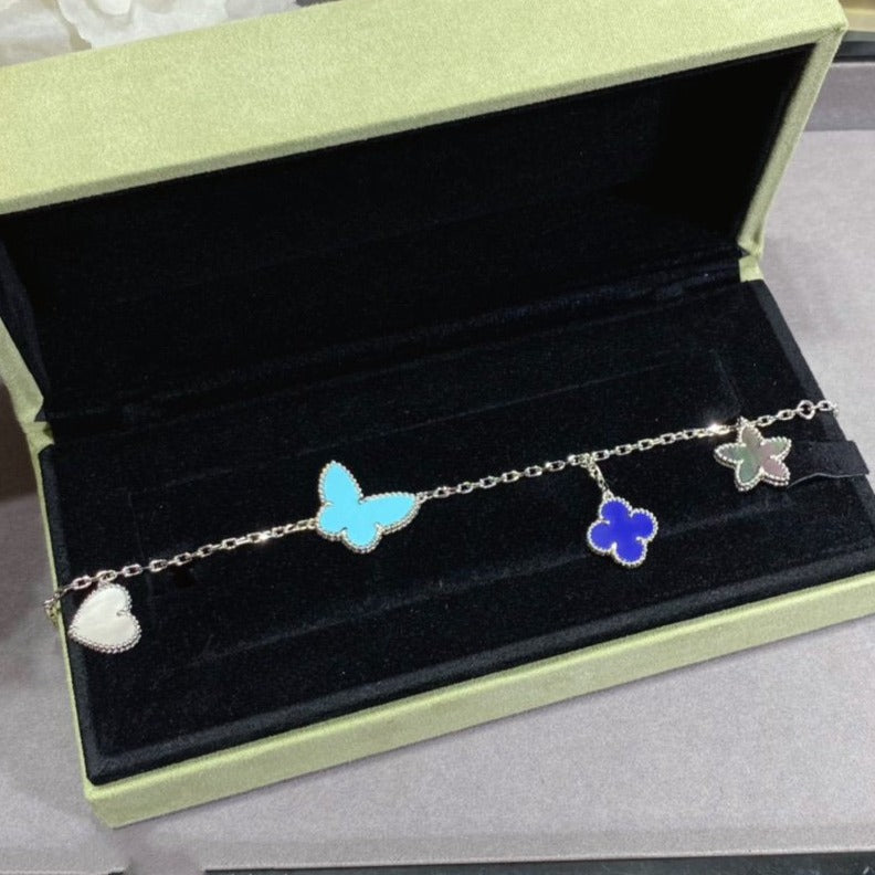 [⭐Reverie Jewels]LUCKY SPRING SILVER BRACELET 4 MOTIF