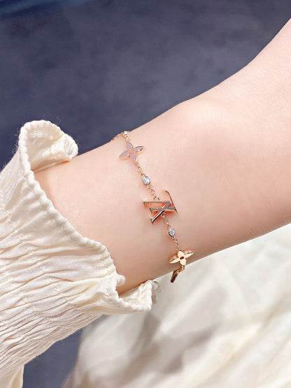 [⭐Reverie Jewels]STAR AND SUN 7 MOTIFS GOLD BRACELET