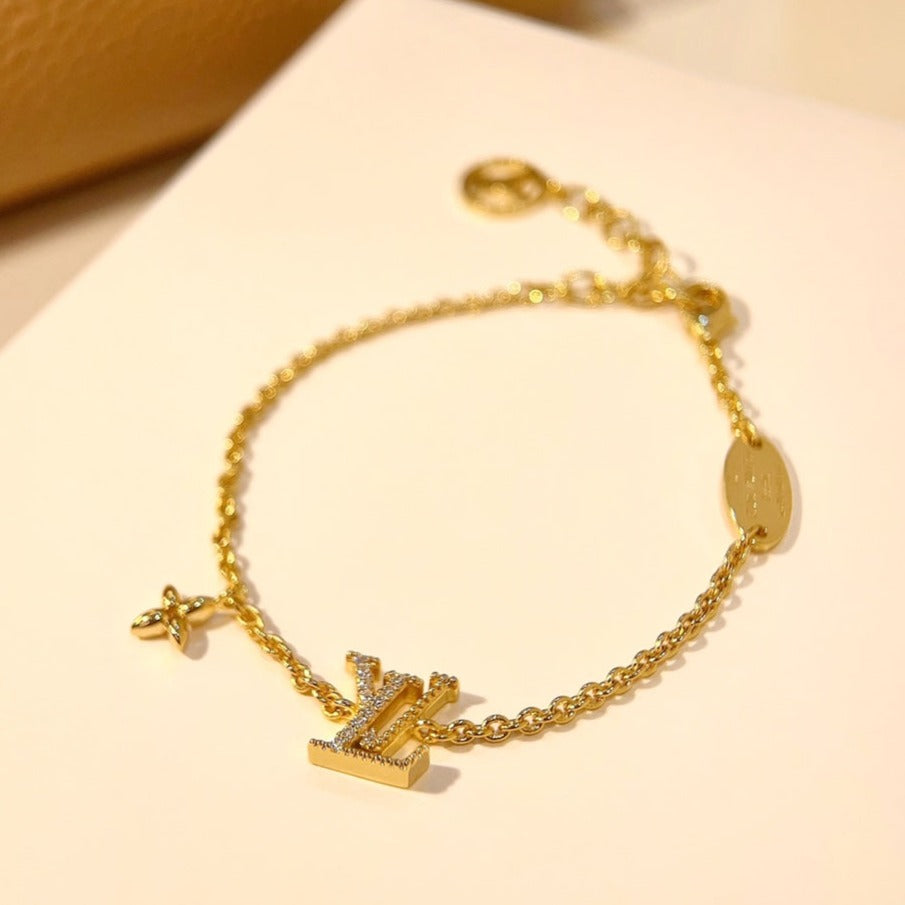 [⭐Reverie Jewels]LOGO STAR MOTIF GOLD BRACELET