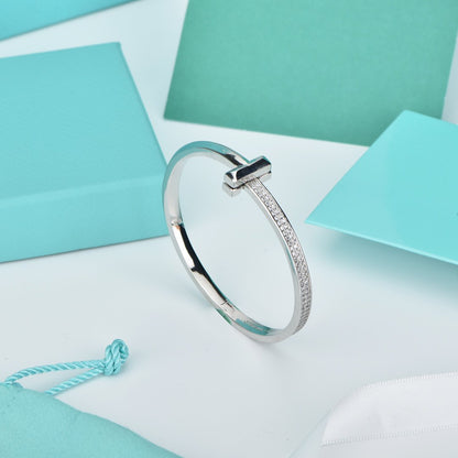 [Reverie Jewels]WIDE DIAMONDS HINGED BANGLE