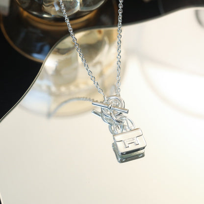 [⭐Reverie Jewels]POP H PEDANT SILVER NECKLACE