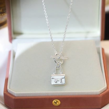 [⭐Reverie Jewels]POP H PEDANT SILVER NECKLACE
