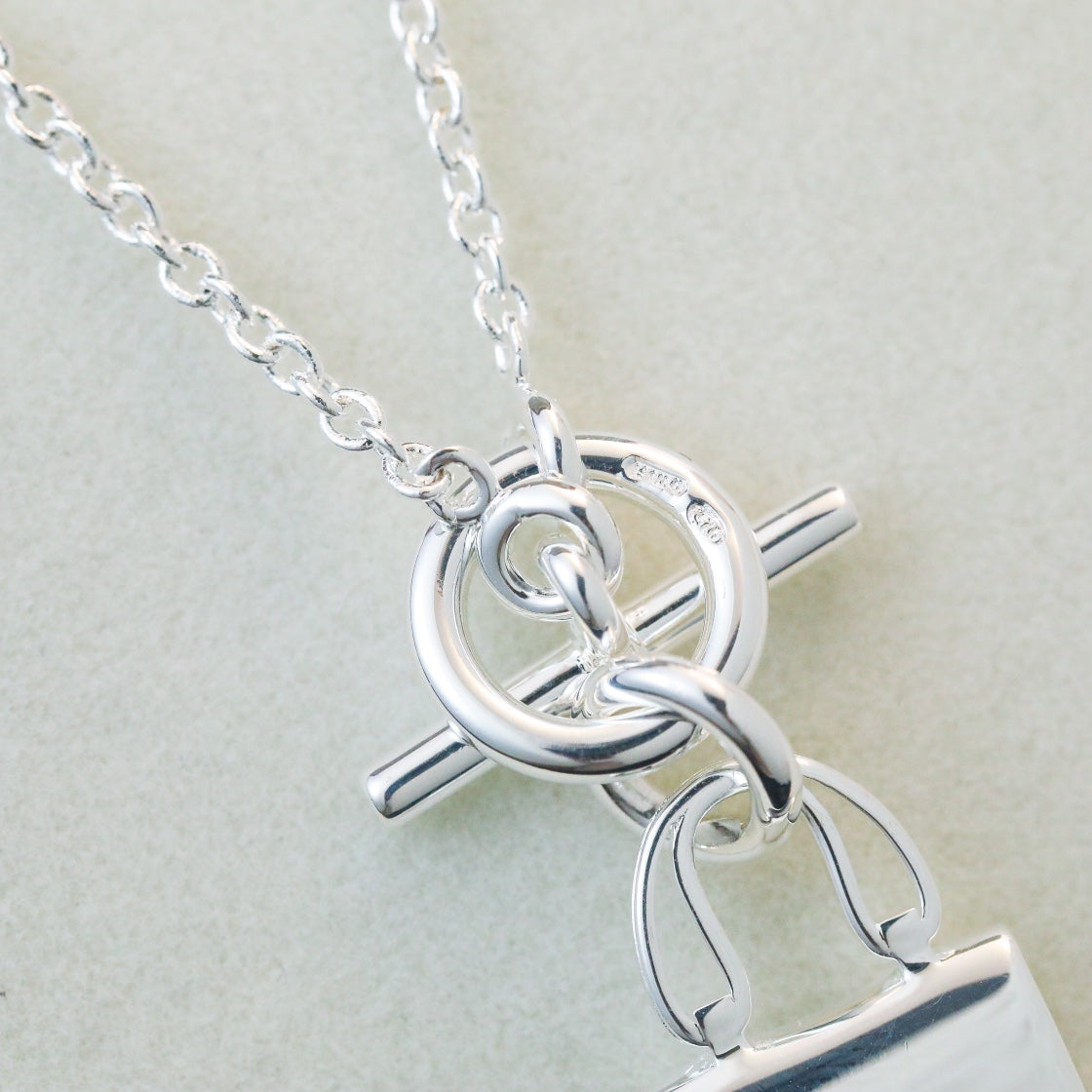 [⭐Reverie Jewels]POP H PEDANT SILVER NECKLACE