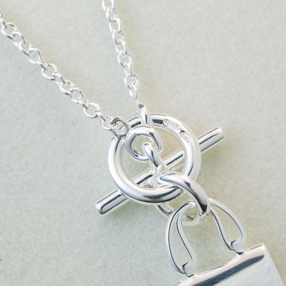 [⭐Reverie Jewels]POP H PEDANT SILVER NECKLACE
