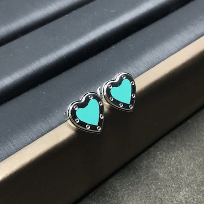 [Reverie Jewels]HEART STUD SILVER EARRINGS