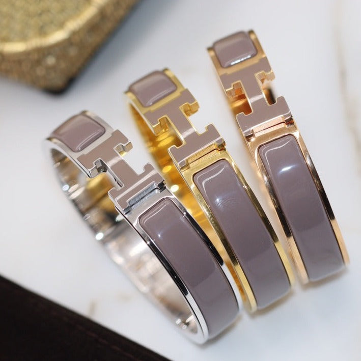 [⭐Reverie Jewels]H BRACELET 12MM BROWN