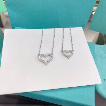 [Reverie Jewels]HEART-SHAPED DIAMOND NECKLACE