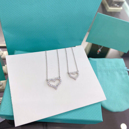 [Reverie Jewels]HEART-SHAPED DIAMOND NECKLACE