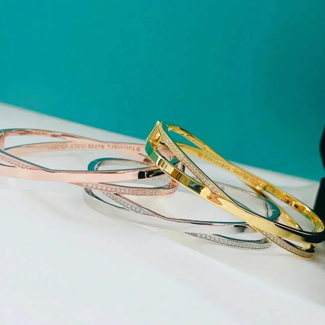 [Reverie Jewels]NARROW HINGED BANGLEIN WITH DIAMONDS SMALL