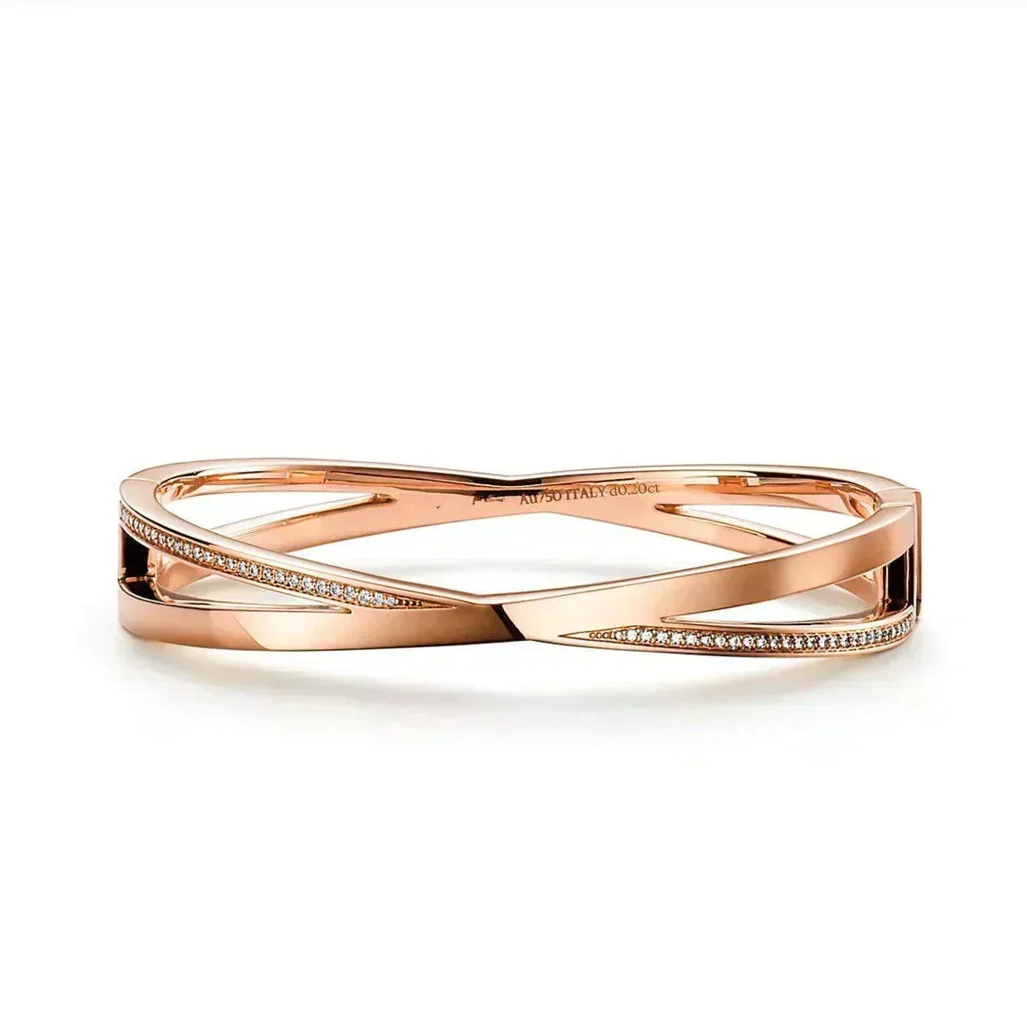 [Reverie Jewels]NARROW HINGED BANGLEIN WITH DIAMONDS SMALL