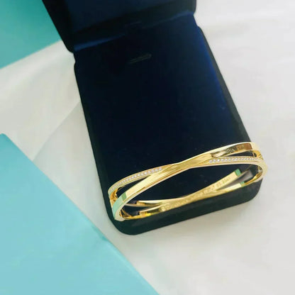 [Reverie Jewels]NARROW HINGED BANGLEIN WITH DIAMONDS SMALL