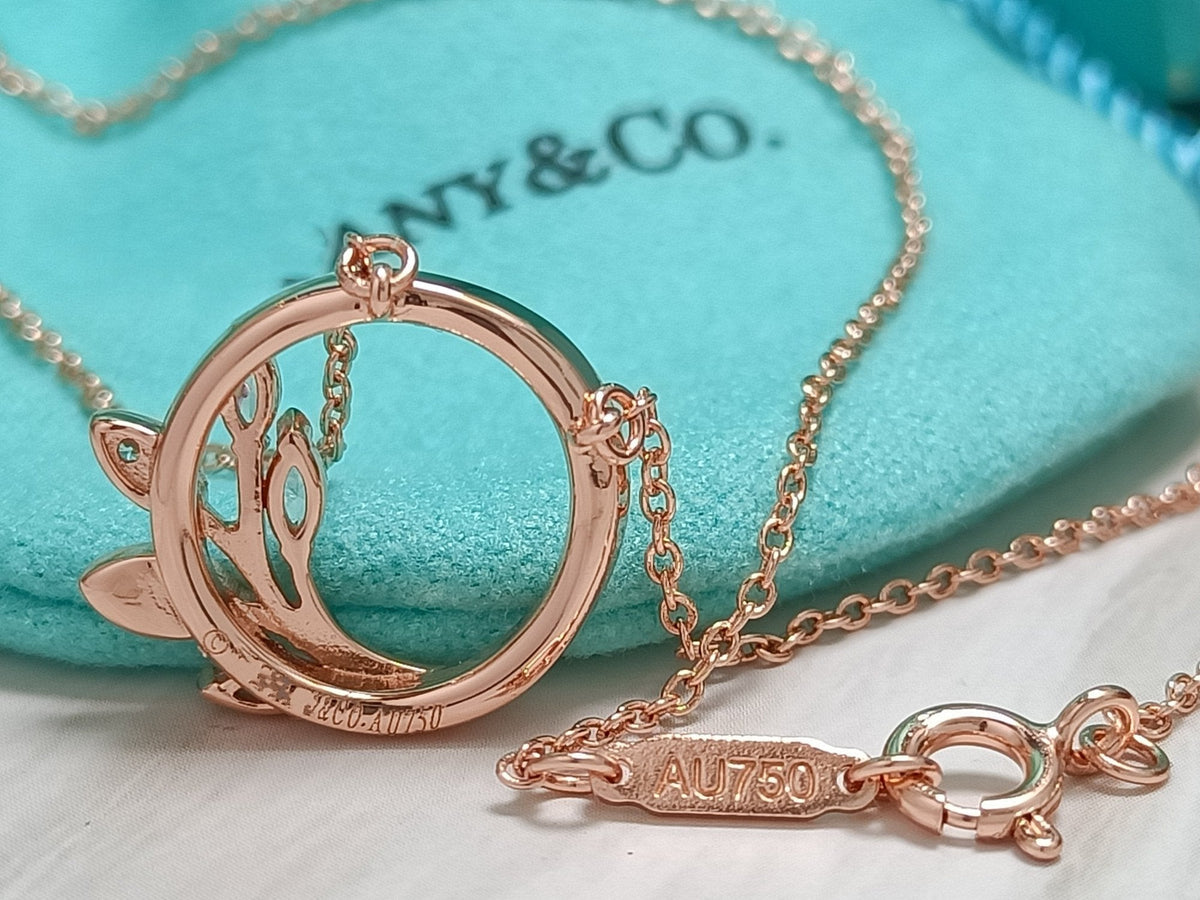 [Reverie Jewels]DIAMOND VINE CIRCLE PENDANT PLATINUM NECKLACE