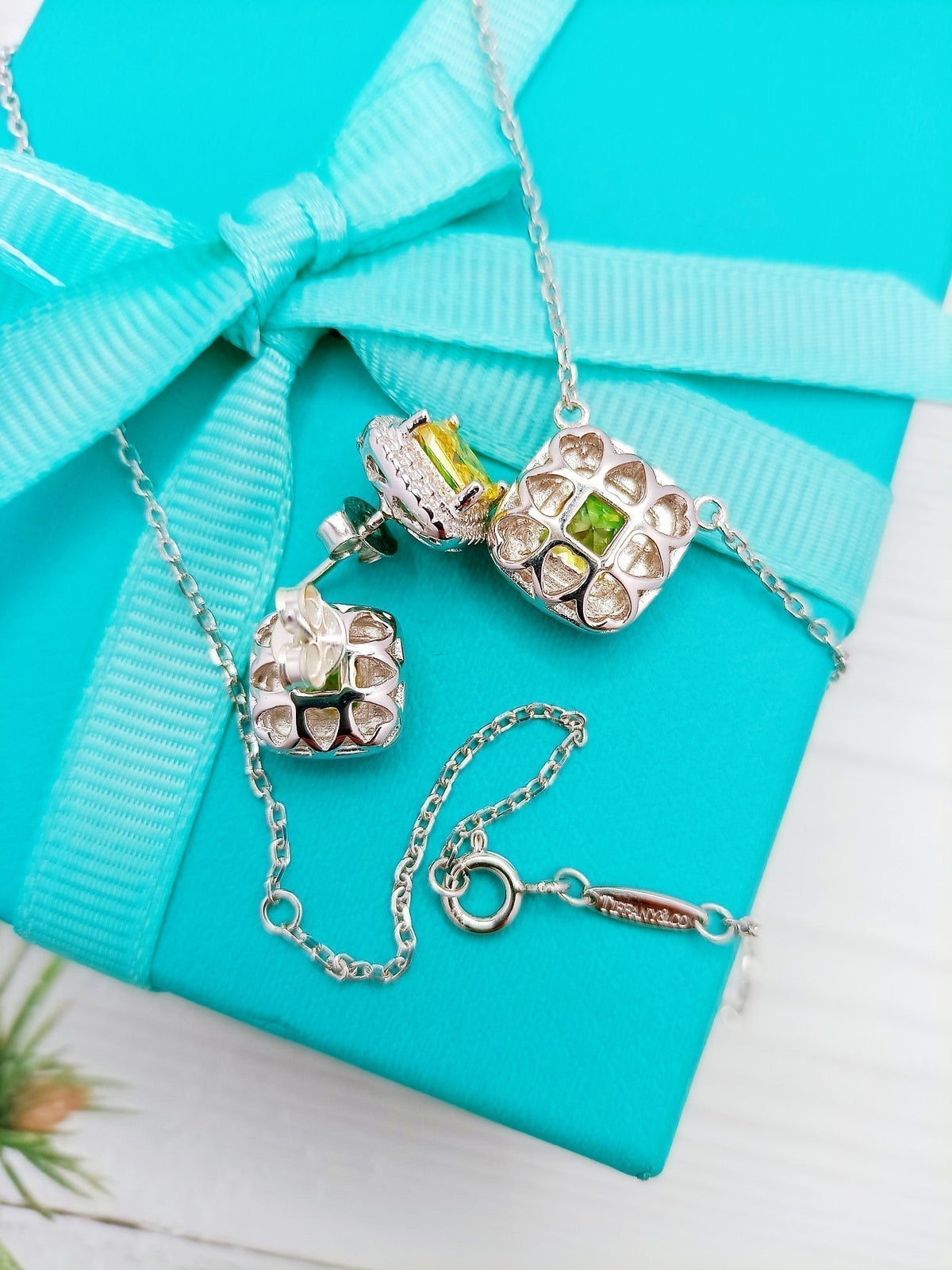 [Reverie Jewels]SPARKLERS CITRINE GEMSTONE PENDANT NECKLACE STERLING SILVER