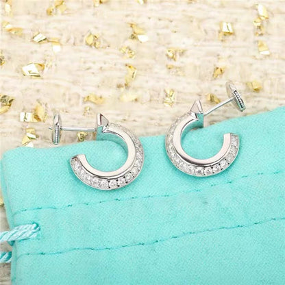 [Reverie Jewels]HOOP EARRINGS IN ROSE GOLD WITH DIAMONDS