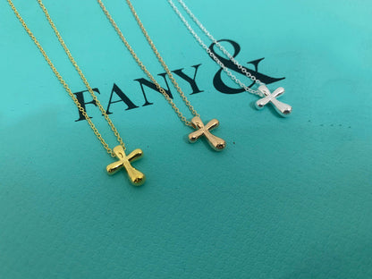 [Reverie Jewels]CROSS PENDANT MINI BARE CROSS NECKLACE