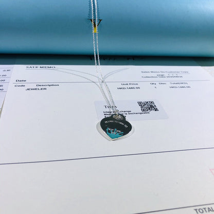 [Reverie Jewels]COLOUR HEART SPLASH TAG NECKLACE