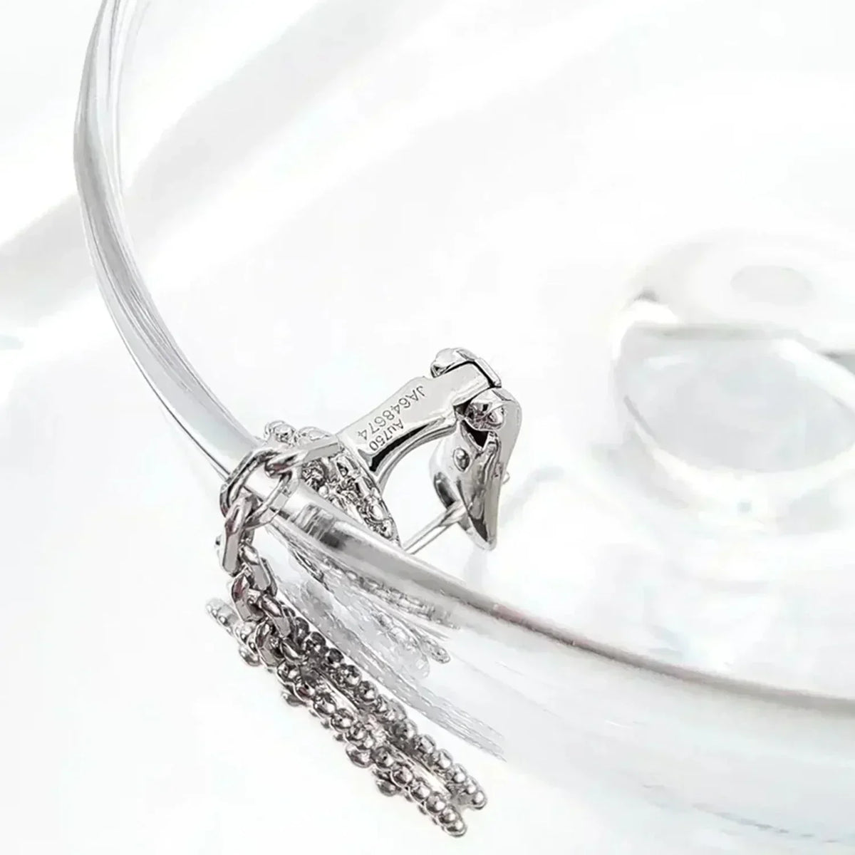 [⭐Reverie Jewels]CLOVER 2 MOTIFS  DIAMOND ONYX EARRINGS SILVER