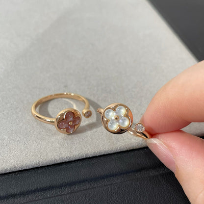 [⭐Reverie Jewels]SUN 1 DIAMOND PINK MOP RING