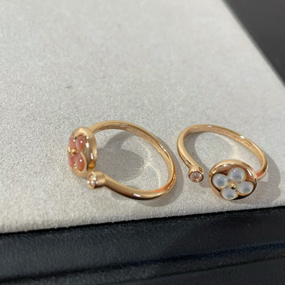 [⭐Reverie Jewels]SUN 1 DIAMOND PINK MOP RING