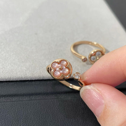 [⭐Reverie Jewels]SUN 1 DIAMOND PINK MOP RING