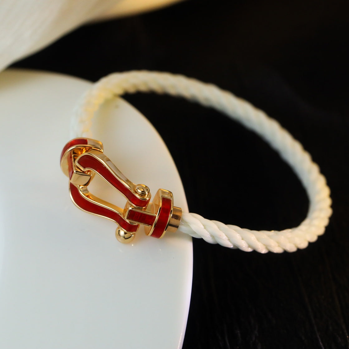 [⭐Reverie Jewels]FORCE 10 WHITE TEXTILE DIAMOND PAVED