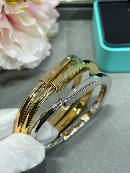 [Reverie Jewels]LOCK BRACELET 8 DIAMOND