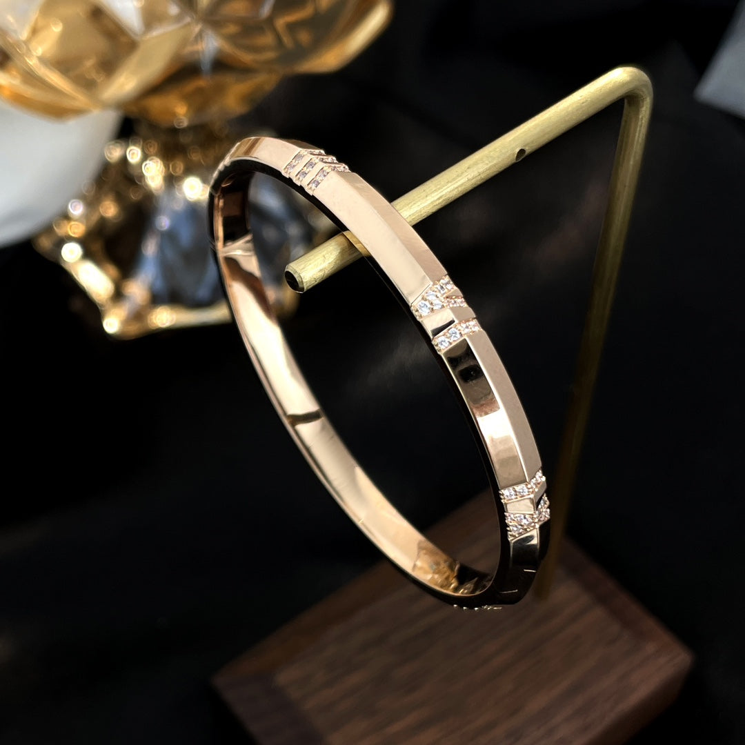 [Reverie Jewels]ATLAS BRACELET 6MM DIAMOND PINK GOLD
