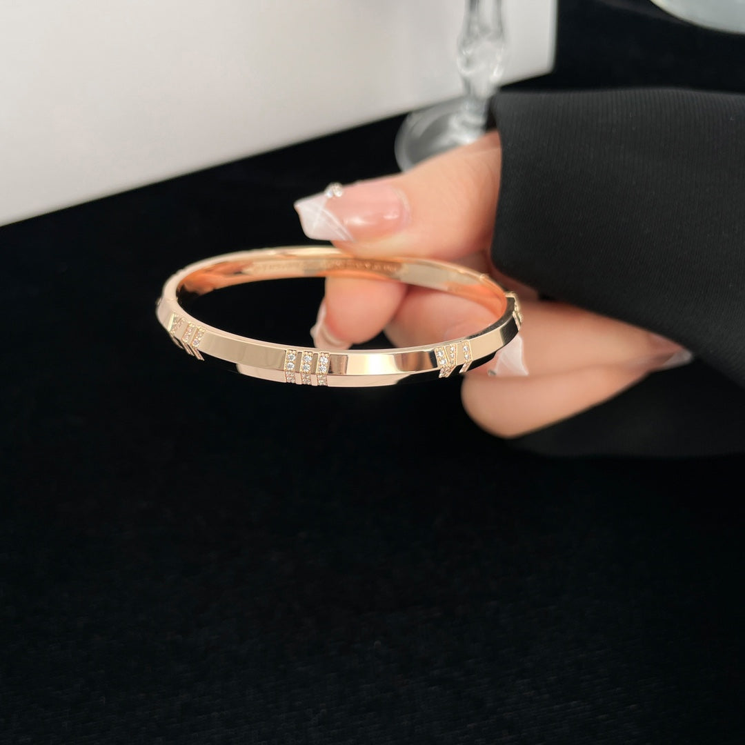 [Reverie Jewels]ATLAS BRACELET 6MM DIAMOND PINK GOLD