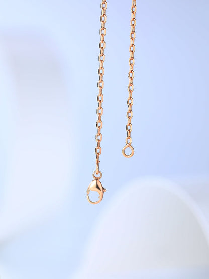 [⭐Reverie Jewels]H CAGE PINK GOLD NECKLACE