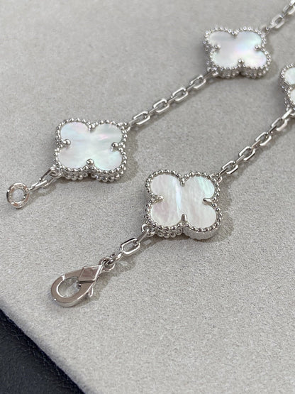 [⭐Reverie Jewels]CLOVER WHITE PEARL MOP 5 MOTIF BRACELET COLLECTION