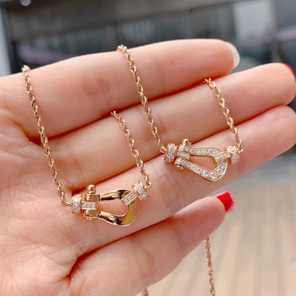 [⭐Reverie Jewels]FORCE 10 PINK GOLD DIAMOND NECKLACE