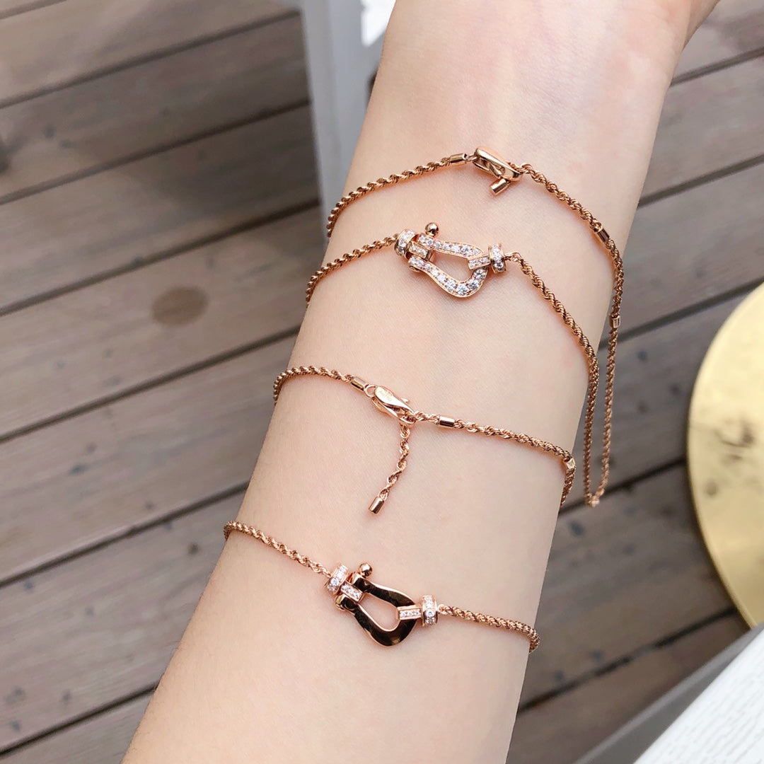 [⭐Reverie Jewels]FORCE 10 PINK GOLD DIAMOND NECKLACE