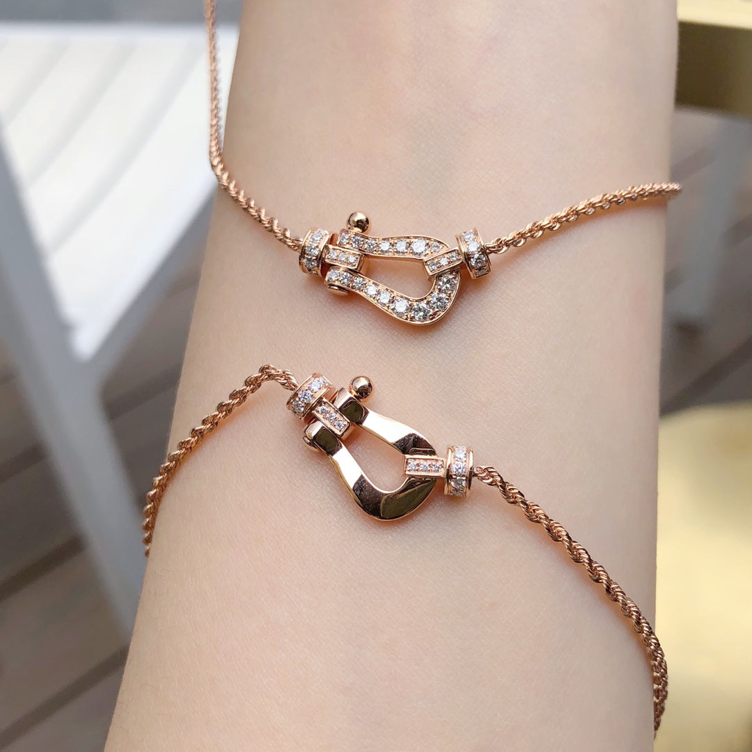 [⭐Reverie Jewels]FORCE 10 PINK GOLD DIAMOND NECKLACE